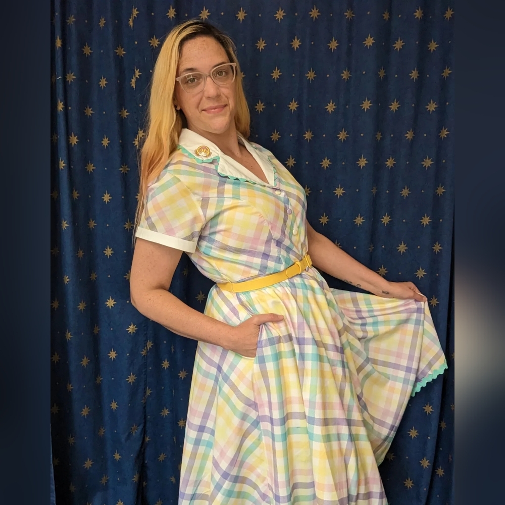BNWT Polly Pocket Unique Vintage Pastel Swing Dress